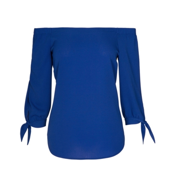 Ricki's Cold Shoulder Convertible Blouse - Picture 3 of 4